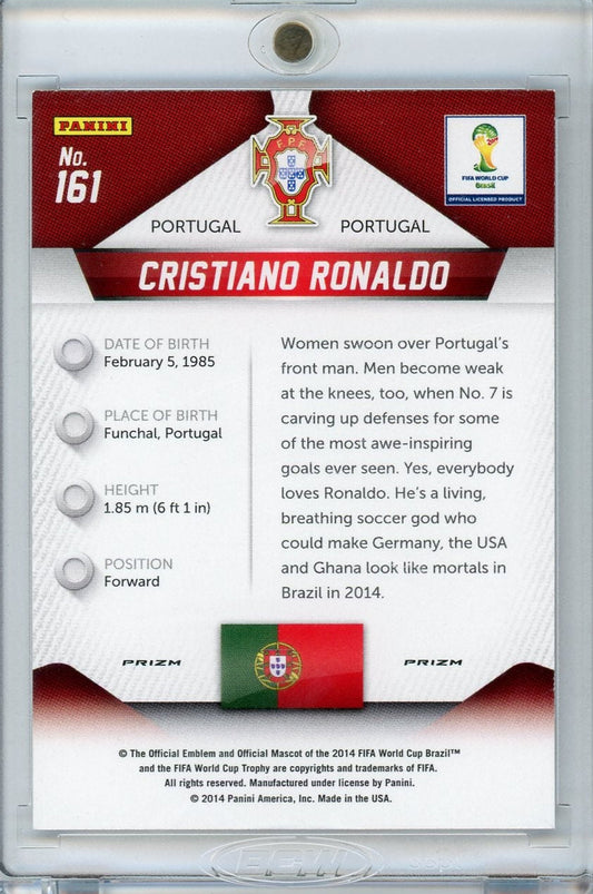Cristiano Ronaldo 2014 Panini World Cup Yellow & Red Pulsar Prizm